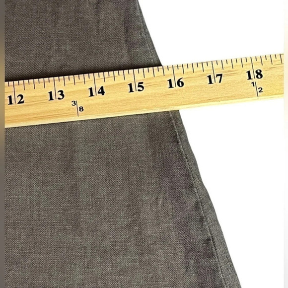 Forever 21 Linen Wide Left Coloutte Contemporary High Waist Chocolate Brown - Picture 6 of 13